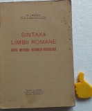 Sintaxa limbii romane dupa metoda istorico-stilistica N.I. Barbu