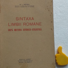 Sintaxa limbii romane dupa metoda istorico-stilistica N.I. Barbu