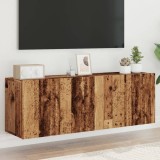 VidaXL Comodă TV de perete, 2 buc. lemn vechi, 60x30x41 cm