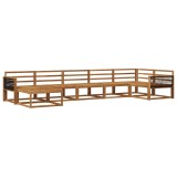 vidaXL Set de canapele de exterior 7 pcs natural Lemn Solid de Acacia 3382742