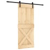 Usa glisanta cu set de feronerie 85x210 cm, lemn masiv de pin