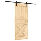 Cumpara ieftin Usa glisanta cu set de feronerie 85x210 cm, lemn masiv de pin