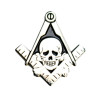 Pin Masonic skull head