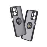 Husa Antisoc Honor X7a cu Inel Rotativ Stand, Negru, TPU + Policarbonat Glinth