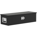 HOMCOM Cofră de depozitare stabilă din aluminiu cu m&acirc;nere laterale, lacăt și chei, cutie de scule, 99 x 33 x 25,4 cm | Aosom Romania