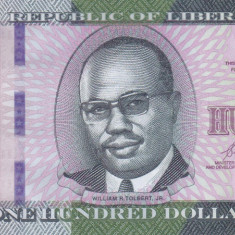 Bancnota Liberia 100 Dolari 2021 (2022) - PNew UNC ( seria noua )