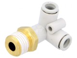 Teu Filetat unghi 90&deg; Mufabil R 1/4 1-10 bar