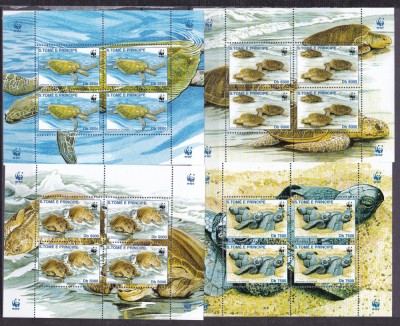 Sao Tome 2001 fauna WWF testoase MI 1899-1902 .kleib. MNH foto