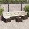 vidaXL Set de canapele pentru grădină 8 pcs Maro 55 x 62 x 69 cm 3360639