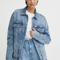 Pepe Jeans geaca jeans BOYFRIEND JACKET femei, de tranzitie, oversize, PL402390RH8