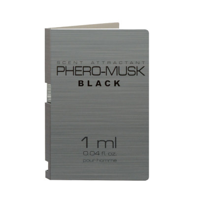 Parfum pentru bărbați pentru a atrage femeile Phero-Musk Black pentru bărbați, 1 ml foto