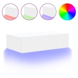 Cumpara ieftin Dulap TV cu lumini LED, alb, 60x35x15,5 cm