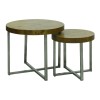 Masa cafea living lemn masiv stejar si metal Molina T &bull; eScaun &bull; 50/60x50/70 cm &bull; Transport GRATUIT