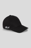 Karl Lagerfeld șapcă de baseball din bumbac culoarea negru, uni, A3W33018
