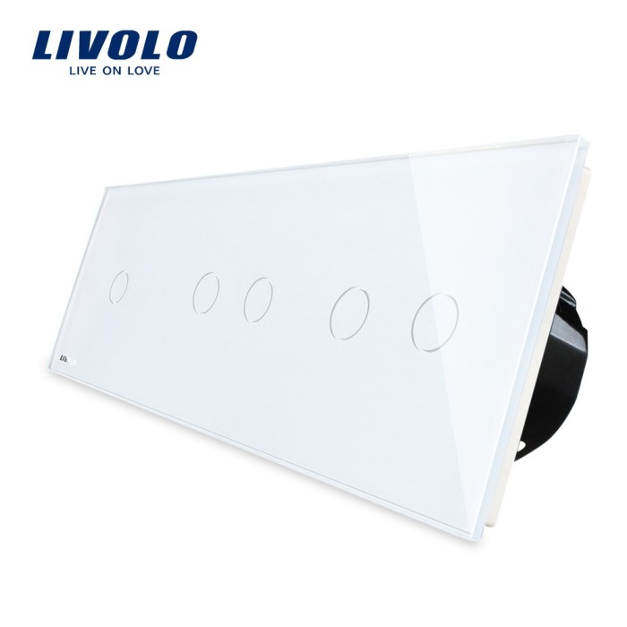 Intrerupator cu touch simplu+dublu+dublu LIVOLO din sticla SmartElectro IntelligentHouse