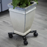 Nature Carucior pentru plante reglabil, cu 4 brate, negru, metal GartenMobel Dekor, vidaXL