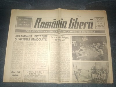 ZIARUL ROMANIA LIBERA 13 IUNIE 1990 MINERIADA foto