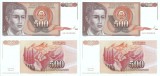 2 &times; 1991 , 500 dinara ( P-109a ) - Iugoslavia - stare UNC