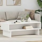 vidaXL Masă de cafea Alb 100 x 46 x 35 cm Lemn compozit 8000236