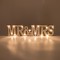 Decorațiune Suspendabilă Lemn, Mr &amp; Mrs, Lumină Caldă Albă, Bej, 48x2.2x12cm, Baterii Incluse