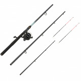 Set lansetă + mulinetă Pescuit la Feeder Sensitiv 100 3,60 m, Caperlan