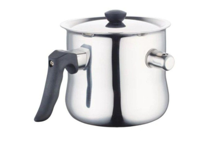 Oala pentru fiert lapte, Bohmann, 3 litri, Inox, cu avertizare sonora, 1008-30