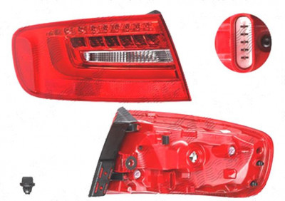 Stop spate lampa Audi A4/S4 (B8), 11.2011-12.2015 Model Avant, spate, Stanga, partea exterioara; LED+W16W; fara suport bec, DEPO foto