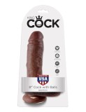 Dildo cu testicule King Cock Latino 20.3cm