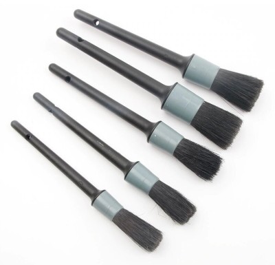 Set 5 perii profesionale Gri pentru curatat interior si exterior auto, elemente de caroserie, bord, jante, foto