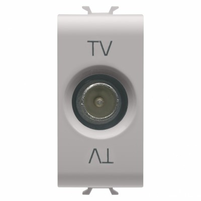 Priza TV de trecere 1M Gewiss Chorus bej satinat MAT GW13362 foto