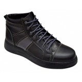 Bascheti Sport din piele naturala (imblaniti) DANY, Negru GKR19N