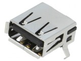 Soclu USB A THT 90&deg; pentru PCB, TE Connectivity