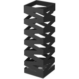 SONGMICS Suport metalic pentru umbrele, cu carlige si tava de picurare, 15x15x49cm, negru Household NewTrend