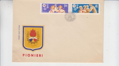 C12 - FDC Romania - Pionieri - LP674 - 1968 foto