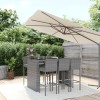VidaXL Set mobilier bar de grădină cu perne, 7 piese, gri, poliratan