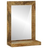 vidaXL Oglindă de baie 50x22x70 cm din lemn masiv de mango brut