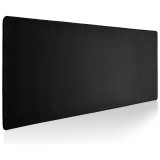 Mousepad Mare VarioShop&reg;, Pentru Gaming, Birou, Office, Antiderapant, Cusaturi Anti-Rupere, Cauciucat, Waterproof, model Simplu, 89 x 40 cm, Negru Mat