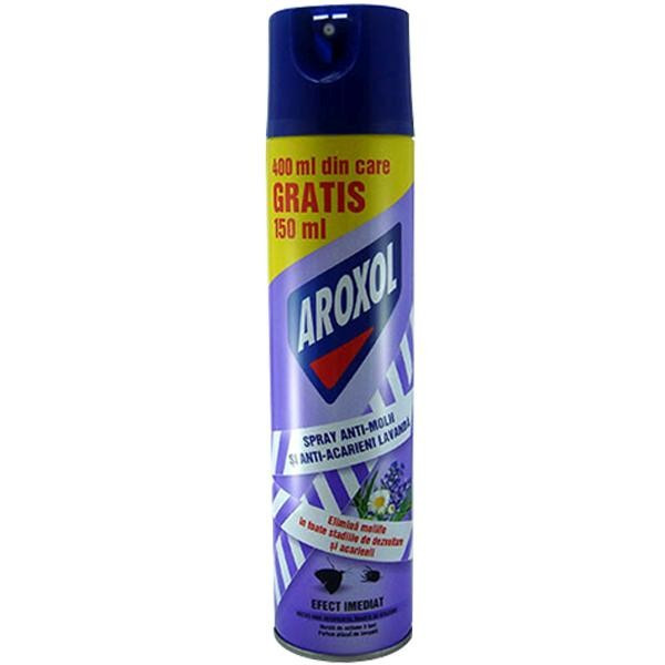 6 x Aroxol spray anti-molii si anti-acarieni, Lavanda, 6 x 400ml | Okazii.ro