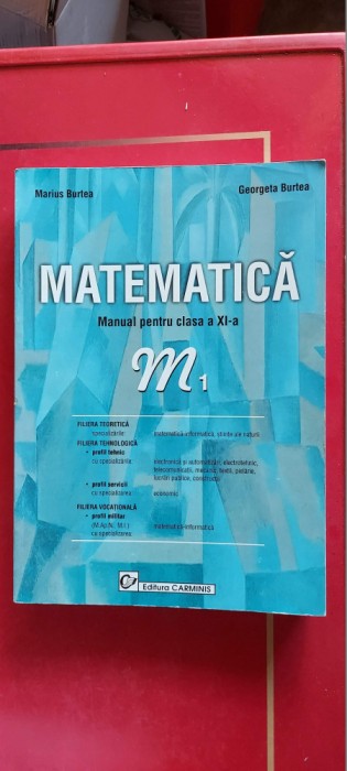 MATEMATICA CLASA A XI A , M1 - GEORGETA BURTEA STARE FOARTE BUNA