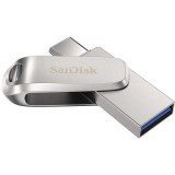 Memorie USB Sandisk Ultra&reg; Luxe Dual Drive 128GB, USB 3.1/USB Type-C, Metal