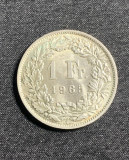 Moneda 1 franc 1965 Elveția argint