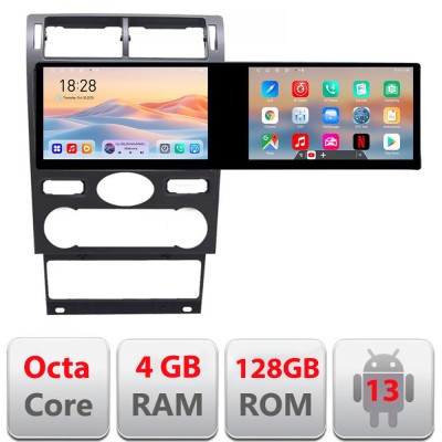 Navigatie Ford Mondeo 2004-2007 Edotec 2 ecrane 8 core 4+128 21.6 inch Incell android Wifi 5Ghz gps internet CarStore Technology foto