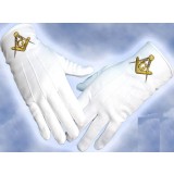 M?nu?i ceremonie brodate &ndash; bumbac 100% cu simboluri masonice