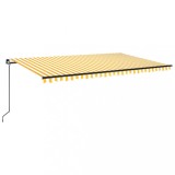 Cumpara ieftin Copertina retractabila manual cu LED, galben si alb, 500x300 cm