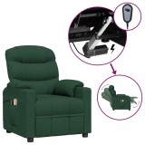 Cumpara ieftin Fotoliu de masaj electric, verde inchis, material textil