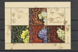 Romania 2005-Flora,Viticultura,bloc 4 valori , dantelate,MNH,