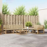 vidaXL Set de canapele de exterior 6 pcs Alb și Bej 79 x 79 x 37 cm 3388415