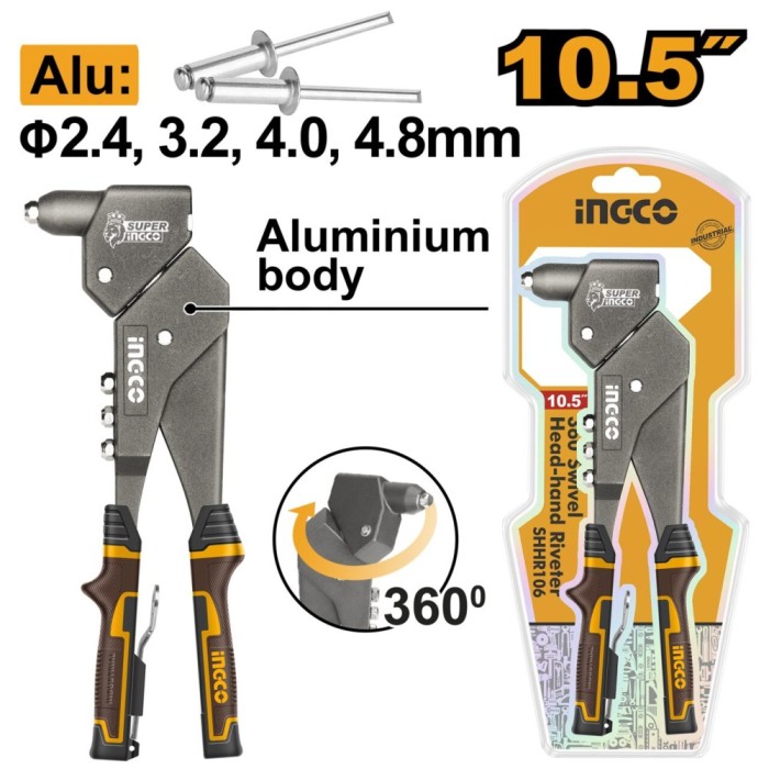 Cleste popnituri 10.5&quot; cap rotativ - Ingco SHHR106