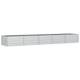 Cumpara ieftin Strat inaltat de gradina argintiu 400x80x45 cm otel galvanizat
