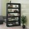 Bibliotecă/Separator cameră, negru, 100x30x166 cm